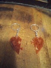 Small Resin Double-Peice Heart Keychain Piece