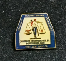 2010 Zem Zen Erie PA Lapel Hat Pin James H. Richardson Jr. Potentate