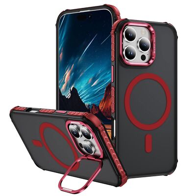 Magnetic PC Shockproof Phone Case For iPhone 16 Pro Max 15 14 13 Tempered Glass