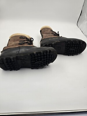 Sorel Bighorn Winter Boots Men 8 Brown Leather Rubber 