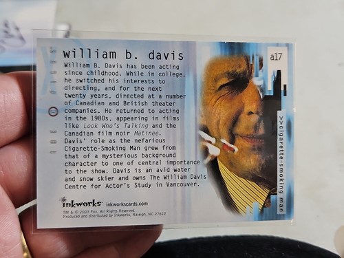 2003 Inkworks The X-Files Season 9 Autograph A17 William B. Davis - Picture 2 of 2