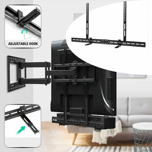 Adjustable TV Wall Bracket Soundbar Mount Holder Sound Bar Speaker Rack Universa - Picture 2 of 12