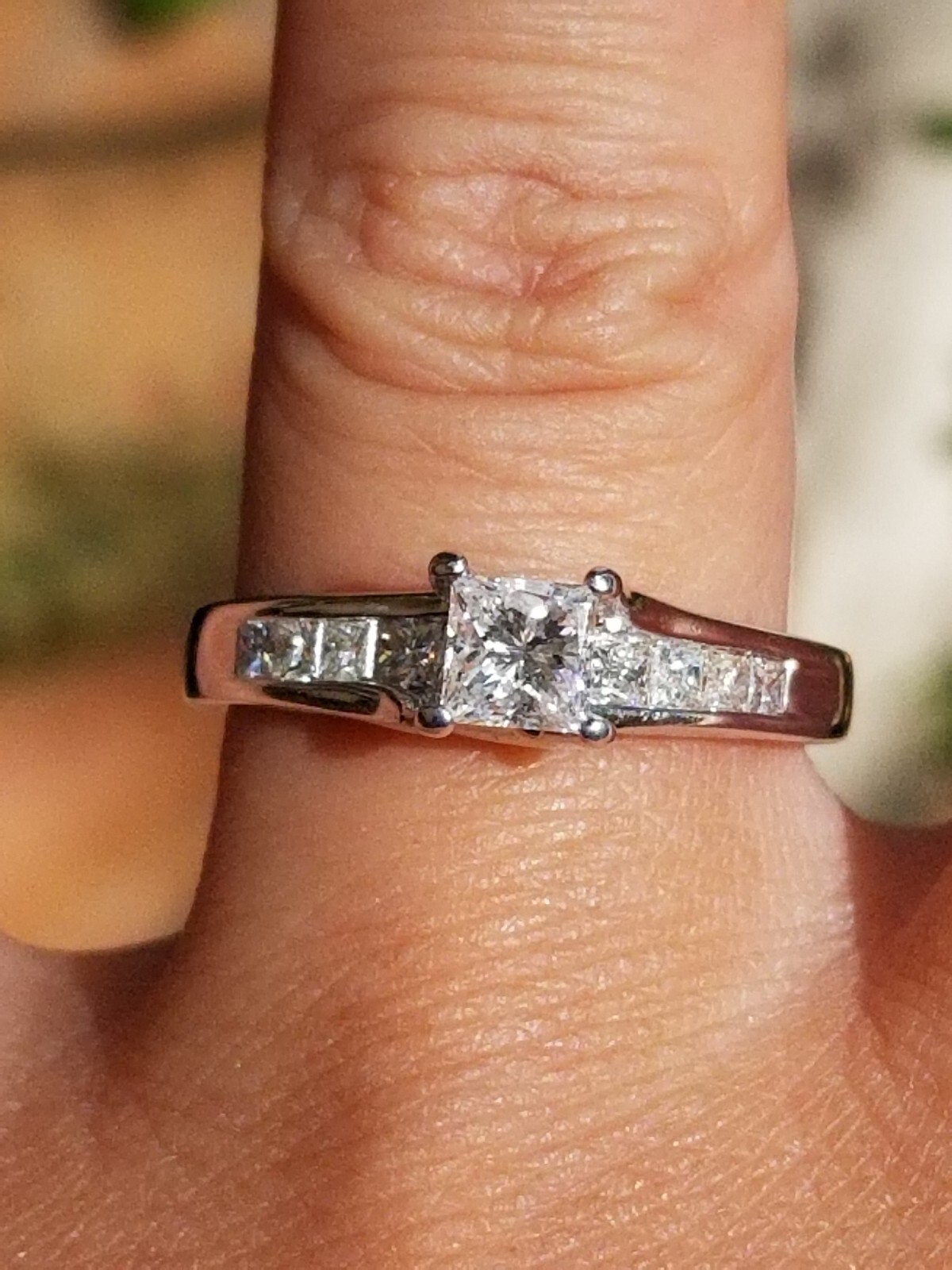 Beautiful Princess Solitaire Elevated Diamond 14k… - image 15