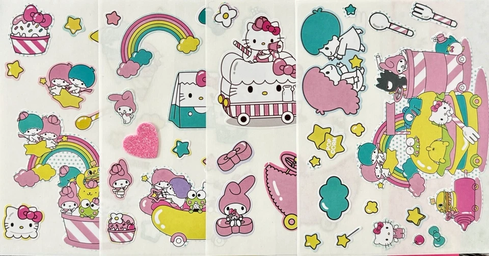 Paquete de 150+ PEGATINAS CACHORROS CINNAMOROLL KEROPPI DADDY GEORGE PIG BADTZ MARU Foto 4 de 4