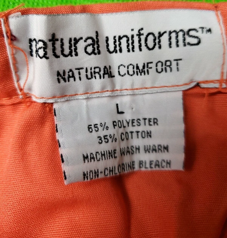 Uniformes Naturales Naranja Mujer Cintura Elástica Pantalones Exfoliantes Talla L 34+W 29L Foto 2 de 4