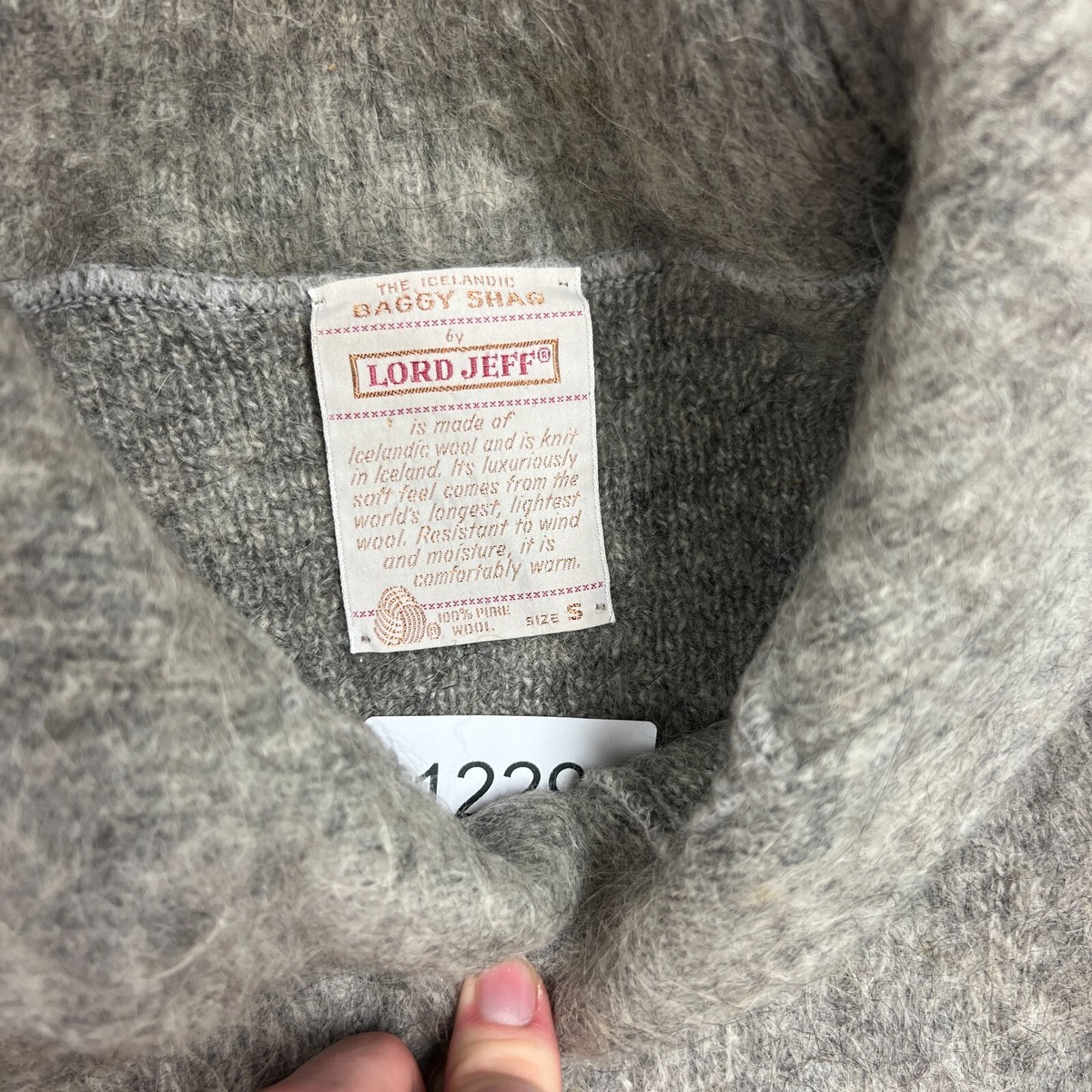 Vintage Lord Jeff Baggy Shag Sweater Mens Small Gray 1970s Vintage Lord Jeff Baggy Shag Sweater Mens Small Gray 1970s