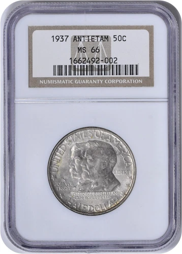 Antietam Commemorative Silver Half Dollar 1937 MS66 NGC