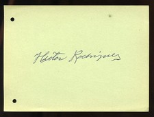 HECTOR RODRIGUEZ Autographed Album Page/Index Card White Sox/Negro Lg