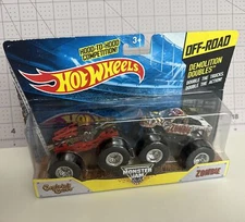Hot Wheels 2013 Monster Jam Demolition Double Pack CAPTAIN’S CURSE VS ZOMBIE