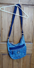 Vtg 90's Y2K Sports Jeans Denim Crossbody Purse Zip Acid Wash Jean Cotton
