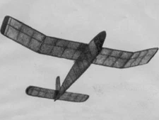 Elite No.1 F/F Glider 30" Wingspan RC Model Airplane Printed Plans & Templates