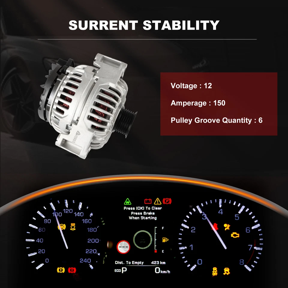 1X Alternador 13953 para Mercedes-Benz CL500 CLK430 E320 2002 2003 2004 2005 2006 Foto 3 de 4