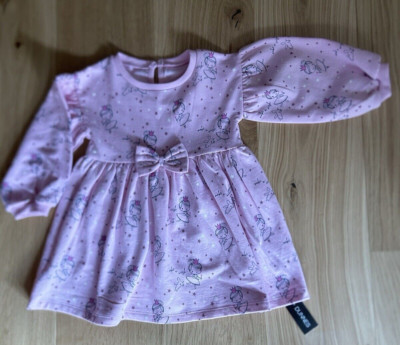NEU Schickes Mädchen Kleid Gr. 86-92 Pink Perfekt als Geschenk