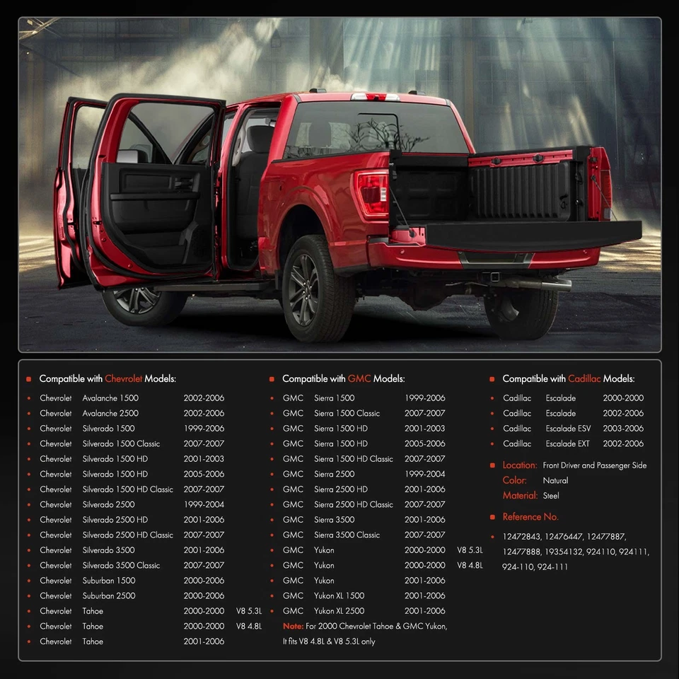 2x Front Side Door Hinge for Chevrolet Silverado 1500 1999-2006 Silverado 2500 - Image 2 of 4