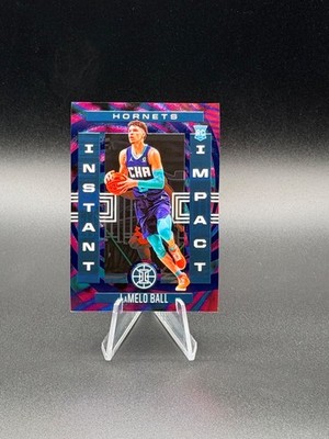 LAMELO BALL 2020-21 Panini Illusions Instant Impact #8 Sapphire Prizm RC 097/149