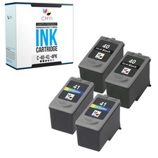 4-Pack Compatible CMYi Canon 40 41 Printer Ink Cartridge for PIXMA MX300 MX310