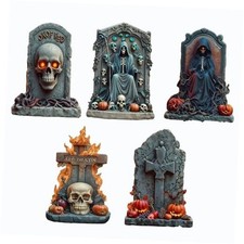 23" Large Tombstones for Graves Halloween 5-Pack - Outdoor Waterproof