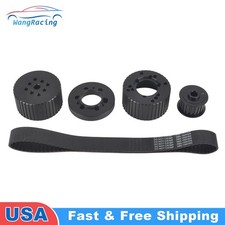 Billet Aluminum Gilmer Belt Drive Pulley Kit Black For Small Block Mopar 318 340