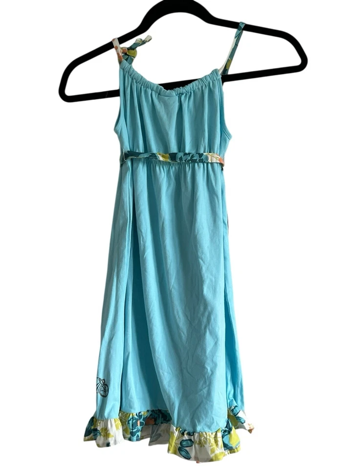 Nuevo Vestido Magpie & Mabel Kite & House Talla 12 Volantes Borde Corbata Cuello Sin Mangas Foto 4 de 4