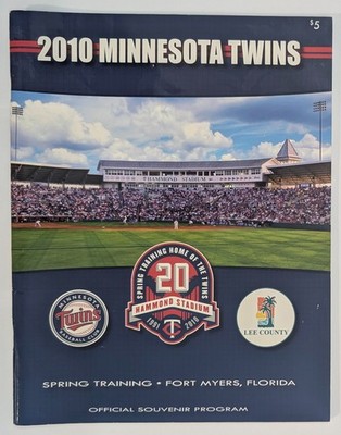 Minnesota Twins Spring Training Official Souvenir Program 2010 Hammond MLB SGA