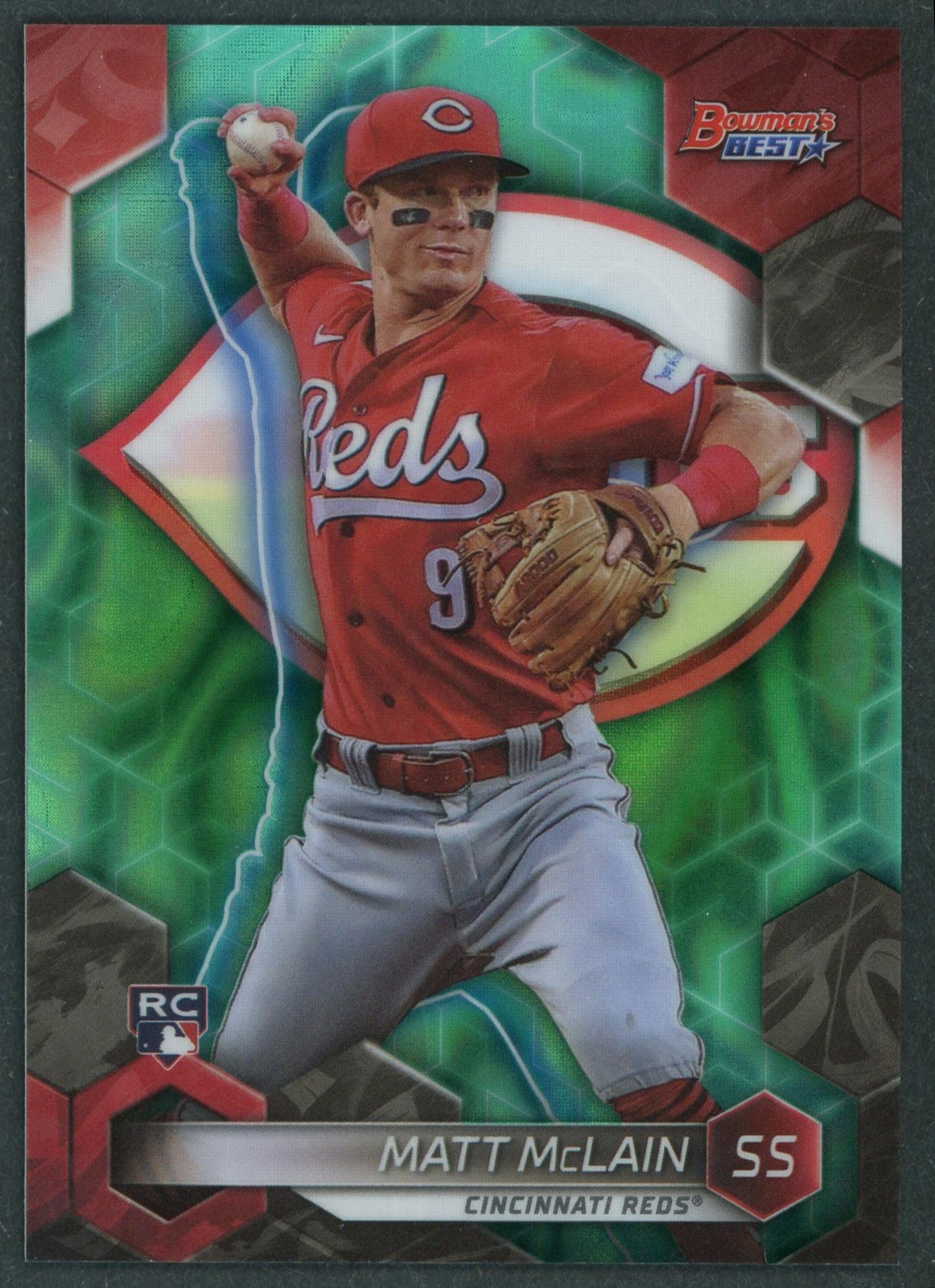 2023 Bowman's Best Matt McLain Aqua Lava Refractors /199 Rookie RC Reds