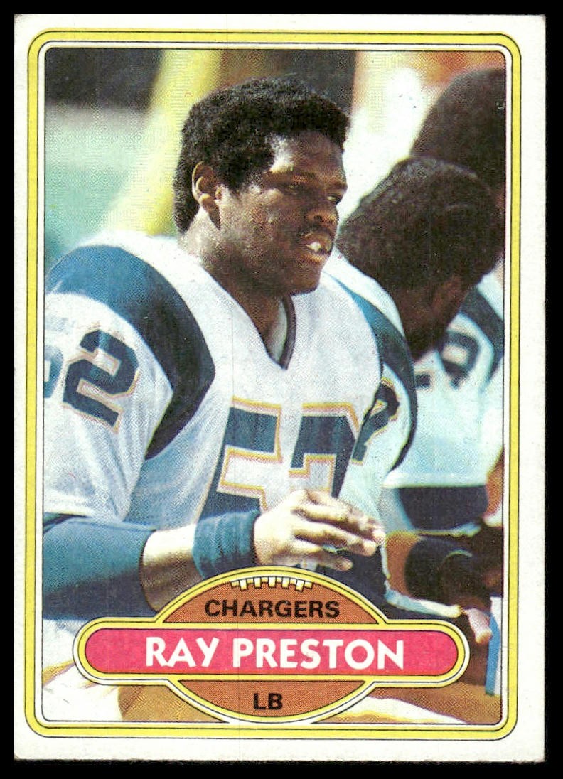 Ray Preston RC 1980 Topps #326 San Diego Chargers