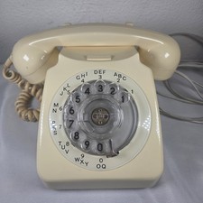 Vintage 1968 GPO 746 Cream Rotary Dial Telephone BT Plug Retro Landline
