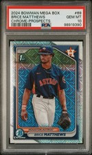 2024 BOWMAN MEGA BOX CHROME PROSPECTS #69 BRICE MATTHEWS PSA 10
