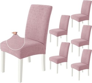 CYCMACO Coprisedie Elasticizzato In Velluto – 6 Pezzi Universali Per Cucina E Soggiorno, Schienale Alto, Adatto A Sedie 48-70 Cm, Colore Cachi
