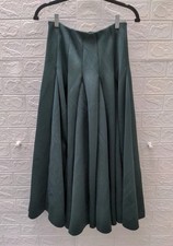 New Maeve Dark Green Pleated Maxi Length Aline Skirt Size XS