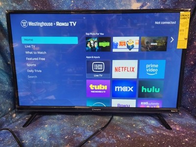 Westinghouse 32'' 720P HD Smart Roku TV WR32HT2212 with Remote. New