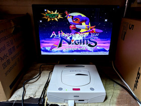 Sega Saturn White Console  Christmas Nights Winter Limited Edition Box Manual