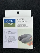 Stuffable Neck Pillow 100% Recycled Polyester New With Box