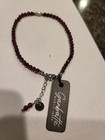 Garbatte Red Beaded Adjustable Bracelet Silver Base Metal Cable Chain Lobster — photo 3