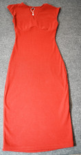 SHEIN Red Sleeveless ribbed bodycon midi Dress - Size S (EU 36, US 4)