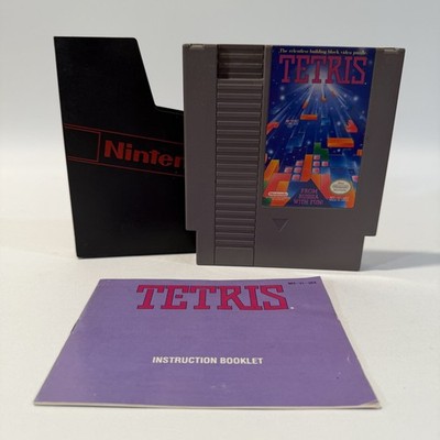Tetris NES Nintendo Puzzle Block Stacking Classic Video Game Manual Included