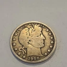 1908- d - 50C Barber Half Dollar - silver