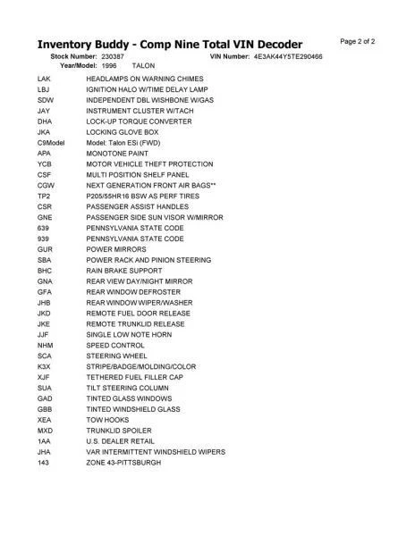 Automatic Transmission 4-122 2.0L Fits 96 AVENGER 2561765 - Изображение 3 из 3