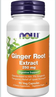 Ginger Root Extract 250mg 90 Vegan Caps, Anxiety Relief, Gift, Healthy Stomach