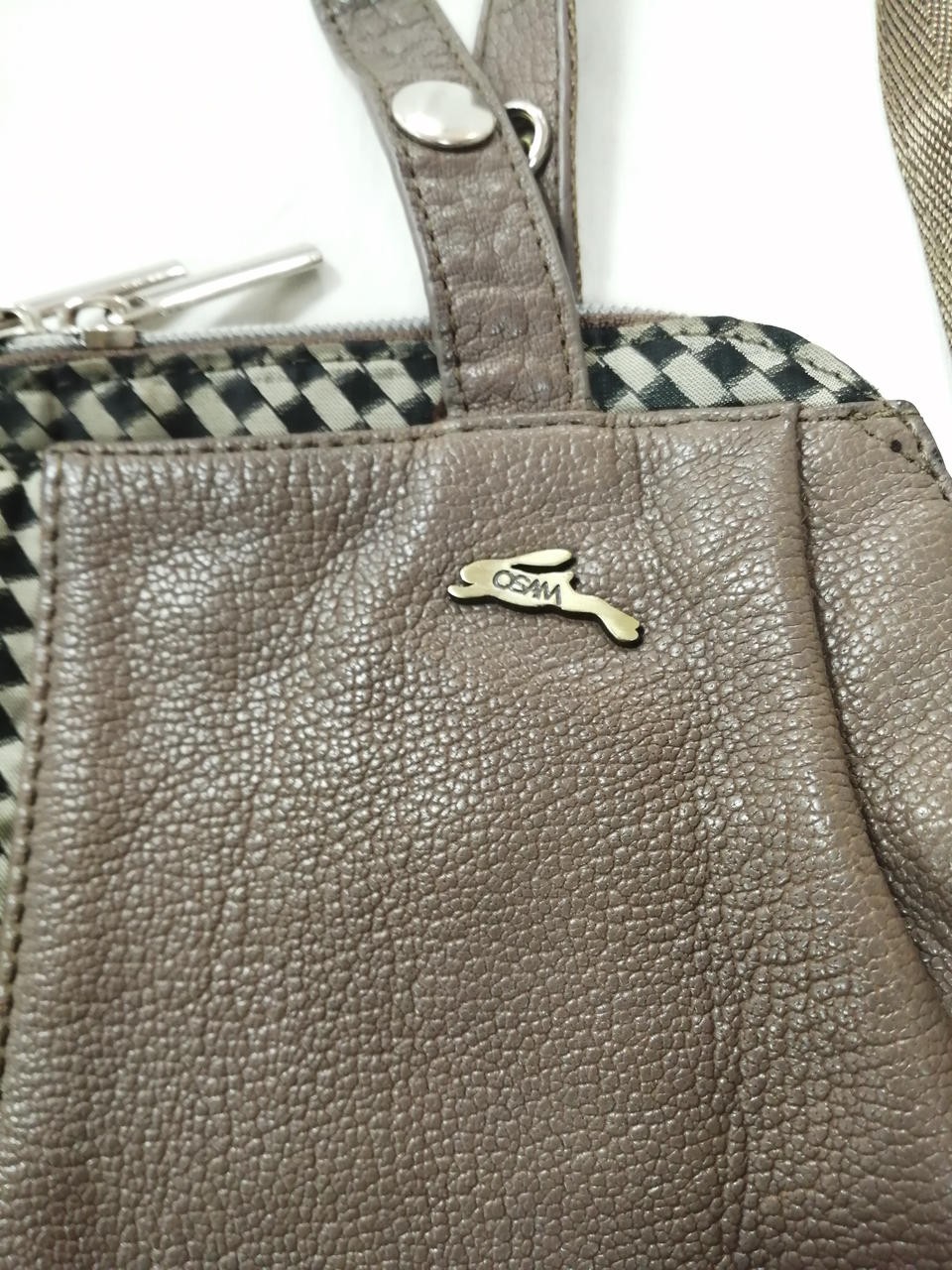 Mixed Material Backpack Model Gray OSAM - image 11