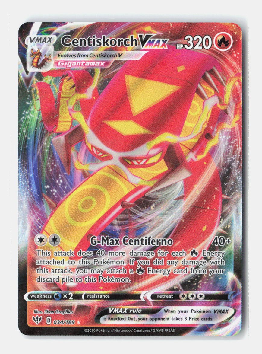 Centiskorch VMAX Holofoil [SWSH03- 034/189]