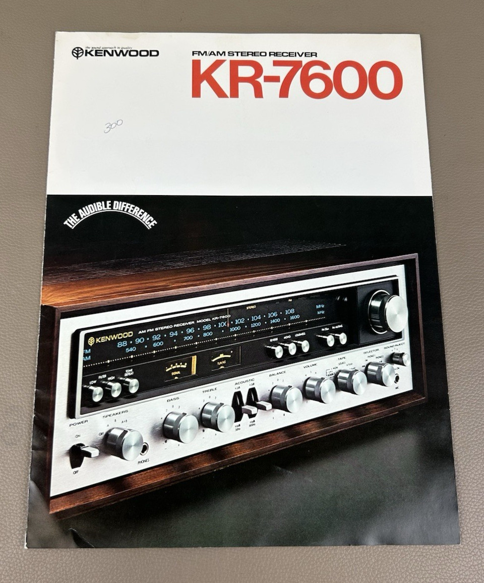 Kenwood KR-7600 Stereo Receiver Brochure D-1487