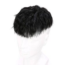 Large CoverSoft Wavy Curly Topper Human Hair Clip in Replacement  Toupee For Men