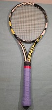 Babolat Aeropro Drive Woofer 4 3/8 Tennis Racket Black Yellow 100 Sq In 10.6 Oz