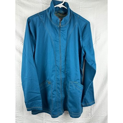 Dickies Nylon Windbreaker Teal Full Zip Size M lab coat /scrubs