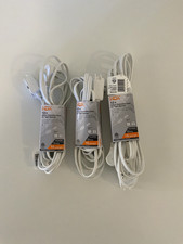HDX 12 ft. 16/2 Light Duty Indoor Tight Space Multi-Outlet Extension Cord, White
