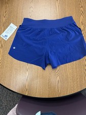 Lululemon Fast and Free High-Rise Split Short 3" Blue Medium M NWT Running