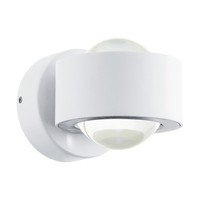 Led Wandlampe Wandleuchte Innen Aluguss In Weiss Glas In Klar