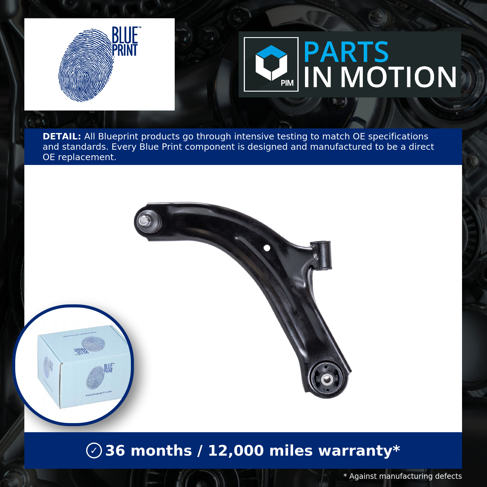 Wishbone / Suspension Arm Front Lower, Left ADN186131 Blue Print Track Control - Image 2