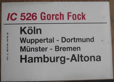 Plaque de destination IC 526 et IC 527 DB - Photo 1/2